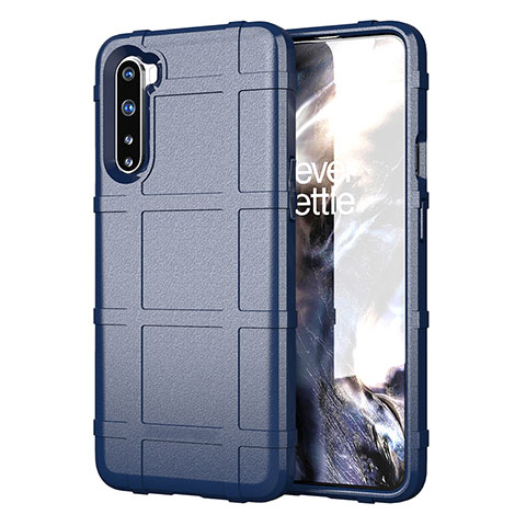 Custodia Silicone Ultra Sottile Morbida 360 Gradi Cover S01 per OnePlus Nord Blu