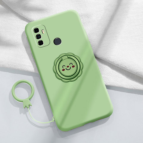 Custodia Silicone Ultra Sottile Morbida 360 Gradi Cover S01 per Oppo A32 Verde Pastello