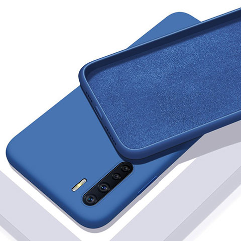 Custodia Silicone Ultra Sottile Morbida 360 Gradi Cover S01 per Oppo A91 Blu