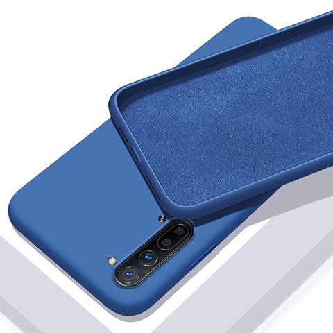 Custodia Silicone Ultra Sottile Morbida 360 Gradi Cover S01 per Oppo Find X2 Lite Blu