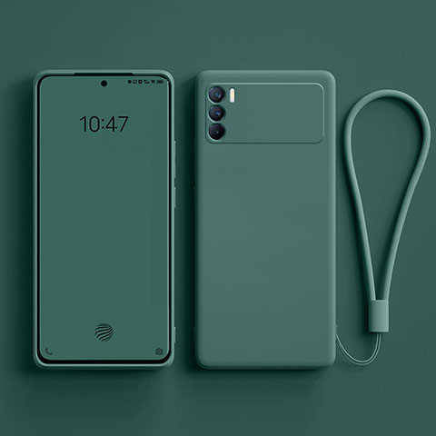 Custodia Silicone Ultra Sottile Morbida 360 Gradi Cover S01 per Oppo K9 Pro 5G Verde Notte