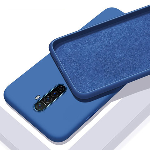 Custodia Silicone Ultra Sottile Morbida 360 Gradi Cover S01 per Oppo Reno Ace Blu