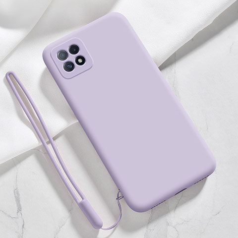 Custodia Silicone Ultra Sottile Morbida 360 Gradi Cover S01 per Oppo Reno4 SE 5G Lavanda