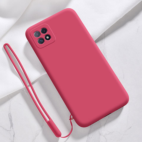 Custodia Silicone Ultra Sottile Morbida 360 Gradi Cover S01 per Oppo Reno4 SE 5G Rosso Rosa