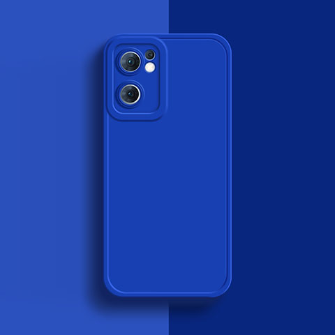 Custodia Silicone Ultra Sottile Morbida 360 Gradi Cover S01 per Oppo Reno7 SE 5G Blu