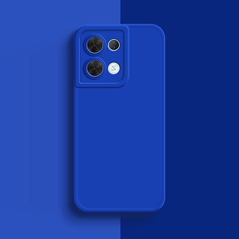 Custodia Silicone Ultra Sottile Morbida 360 Gradi Cover S01 per Oppo Reno8 Pro 5G Blu