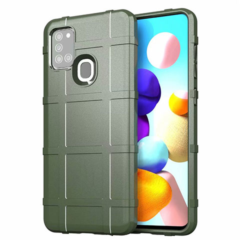 Custodia Silicone Ultra Sottile Morbida 360 Gradi Cover S01 per Samsung Galaxy A21s Verde