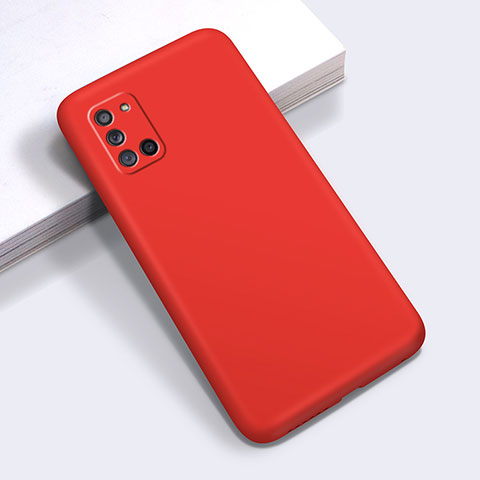 Custodia Silicone Ultra Sottile Morbida 360 Gradi Cover S01 per Samsung Galaxy A31 Rosso