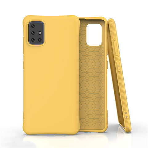 Custodia Silicone Ultra Sottile Morbida 360 Gradi Cover S01 per Samsung Galaxy A51 4G Giallo