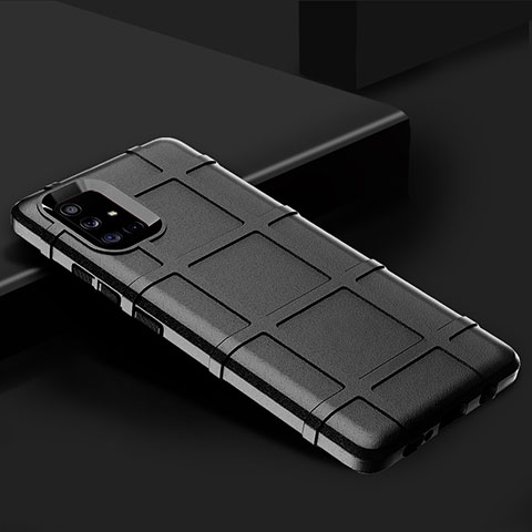 Custodia Silicone Ultra Sottile Morbida 360 Gradi Cover S01 per Samsung Galaxy A71 5G Nero