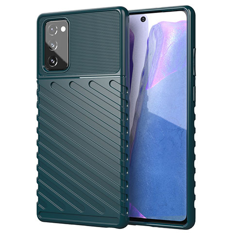 Custodia Silicone Ultra Sottile Morbida 360 Gradi Cover S01 per Samsung Galaxy Note 20 5G Verde