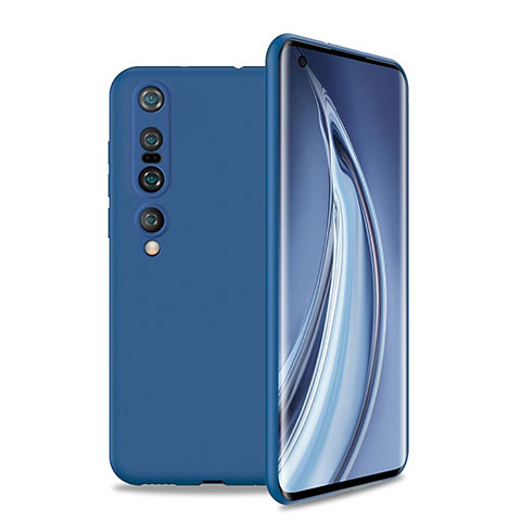 Custodia Silicone Ultra Sottile Morbida 360 Gradi Cover S01 per Xiaomi Mi 10 Pro Blu