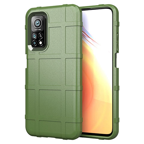 Custodia Silicone Ultra Sottile Morbida 360 Gradi Cover S01 per Xiaomi Mi 10T 5G Verde Militare