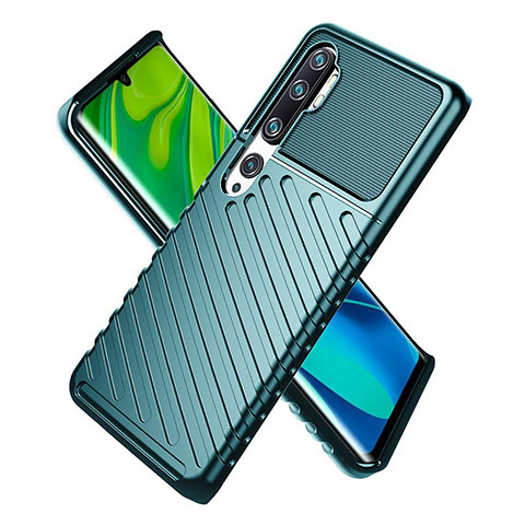 Custodia Silicone Ultra Sottile Morbida 360 Gradi Cover S01 per Xiaomi Mi Note 10 Verde