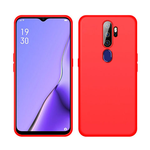 Custodia Silicone Ultra Sottile Morbida 360 Gradi Cover S02 per Oppo A11X Rosso