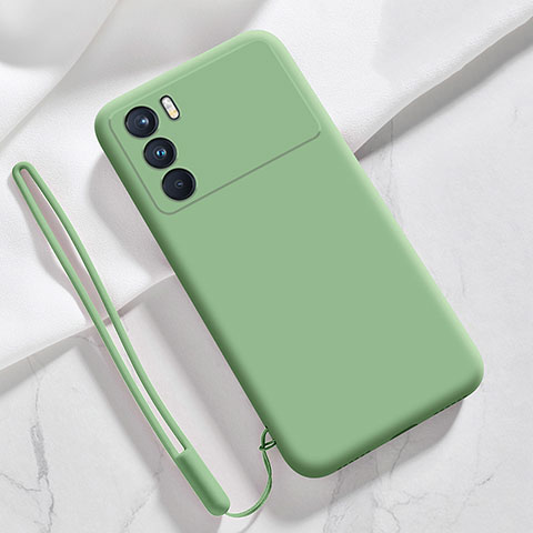 Custodia Silicone Ultra Sottile Morbida 360 Gradi Cover S02 per Oppo K9 Pro 5G Verde Pastello