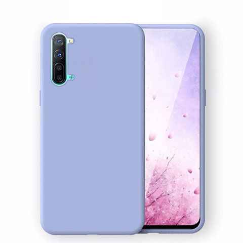 Custodia Silicone Ultra Sottile Morbida 360 Gradi Cover S02 per Oppo Reno3 Cielo Blu