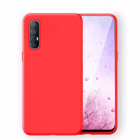 Custodia Silicone Ultra Sottile Morbida 360 Gradi Cover S02 per Oppo Reno3 Pro Rosso