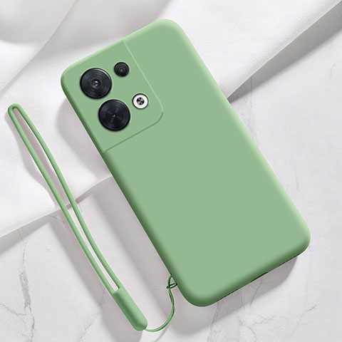 Custodia Silicone Ultra Sottile Morbida 360 Gradi Cover S02 per Oppo Reno8 5G Verde