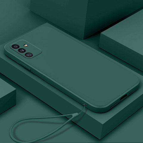 Custodia Silicone Ultra Sottile Morbida 360 Gradi Cover S02 per Samsung Galaxy A05s Verde Notte