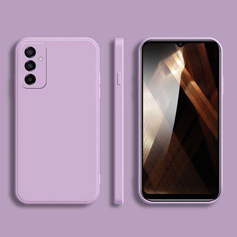 Custodia Silicone Ultra Sottile Morbida 360 Gradi Cover S02 per Samsung Galaxy A14 5G Lavanda