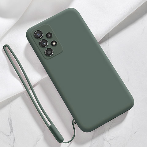 Custodia Silicone Ultra Sottile Morbida 360 Gradi Cover S02 per Samsung Galaxy A23 5G Verde Notte