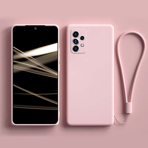 Custodia Silicone Ultra Sottile Morbida 360 Gradi Cover S02 per Samsung Galaxy A72 5G Rosa