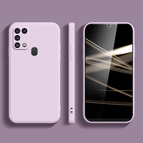 Custodia Silicone Ultra Sottile Morbida 360 Gradi Cover S02 per Samsung Galaxy M21s Lavanda