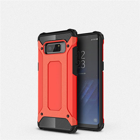 Custodia Silicone Ultra Sottile Morbida 360 Gradi Cover S02 per Samsung Galaxy Note 8 Rosso