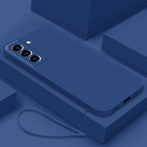 Custodia Silicone Ultra Sottile Morbida 360 Gradi Cover S02 per Samsung Galaxy S21 Plus 5G Blu