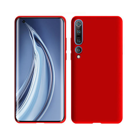 Custodia Silicone Ultra Sottile Morbida 360 Gradi Cover S02 per Xiaomi Mi 10 Pro Rosso