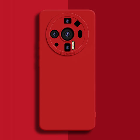 Custodia Silicone Ultra Sottile Morbida 360 Gradi Cover S02 per Xiaomi Mi 12 Ultra 5G Rosso