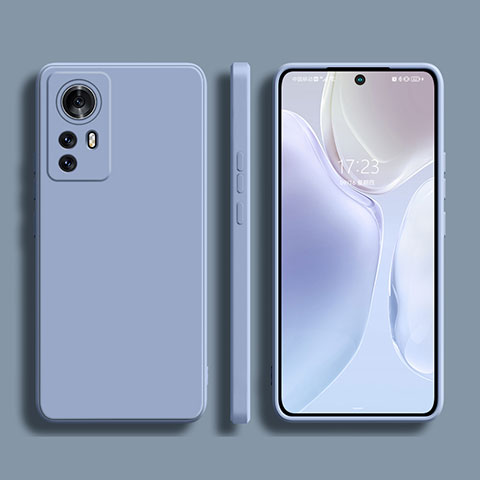 Custodia Silicone Ultra Sottile Morbida 360 Gradi Cover S02 per Xiaomi Mi 12S Pro 5G Grigio Lavanda