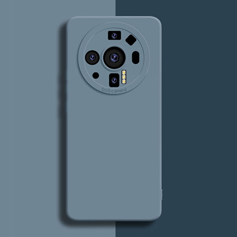 Custodia Silicone Ultra Sottile Morbida 360 Gradi Cover S02 per Xiaomi Mi 12S Ultra 5G Grigio Lavanda