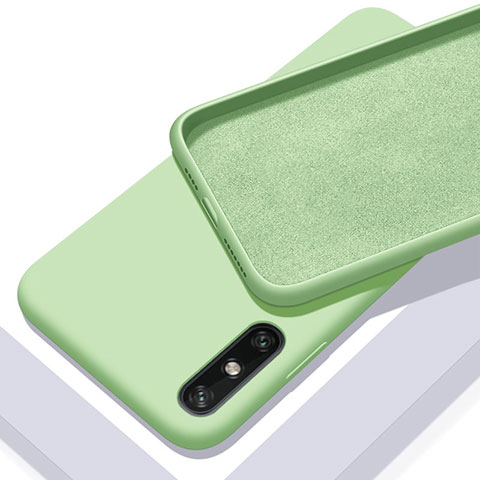 Custodia Silicone Ultra Sottile Morbida 360 Gradi Cover S03 per Huawei Enjoy 10e Ciano