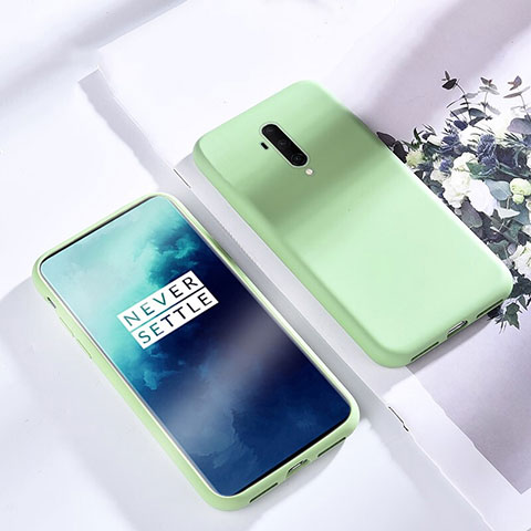 Custodia Silicone Ultra Sottile Morbida 360 Gradi Cover S03 per OnePlus 7T Pro Verde