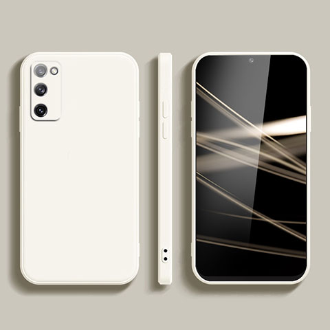 Custodia Silicone Ultra Sottile Morbida 360 Gradi Cover S03 per Samsung Galaxy S20 FE (2022) 5G Bianco