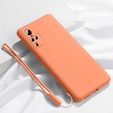 Custodia Silicone Ultra Sottile Morbida 360 Gradi Cover S03 per Vivo X50 Pro 5G Arancione