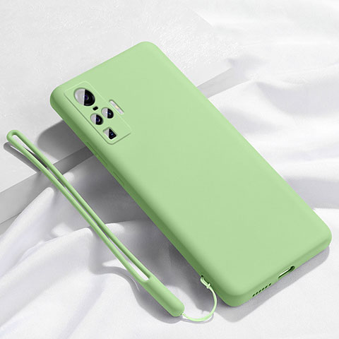 Custodia Silicone Ultra Sottile Morbida 360 Gradi Cover S03 per Vivo X50 Pro 5G Ciano