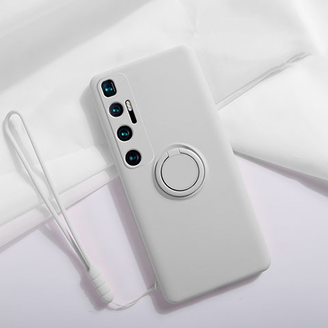 Custodia Silicone Ultra Sottile Morbida 360 Gradi Cover S03 per Xiaomi Mi 10 Ultra Bianco