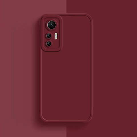 Custodia Silicone Ultra Sottile Morbida 360 Gradi Cover S03 per Xiaomi Mi 12X 5G Rosso Rosa