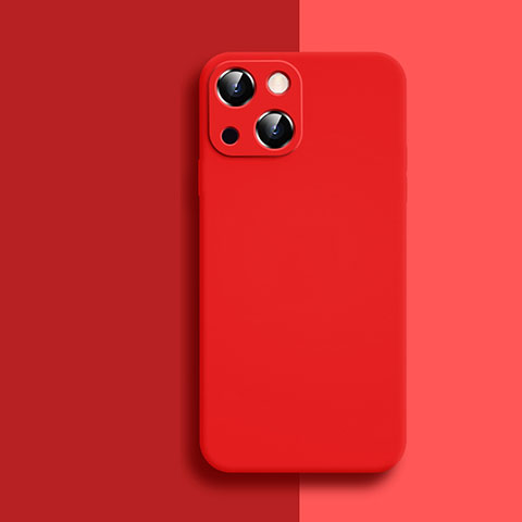 Custodia Silicone Ultra Sottile Morbida 360 Gradi Cover S04 per Apple iPhone 13 Mini Rosso