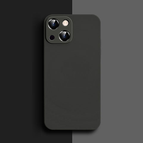 Custodia Silicone Ultra Sottile Morbida 360 Gradi Cover S04 per Apple iPhone 13 Nero