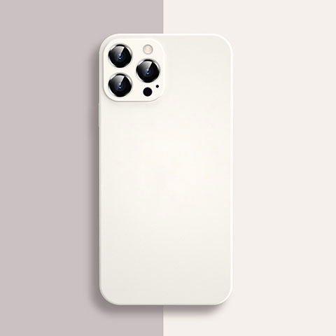 Custodia Silicone Ultra Sottile Morbida 360 Gradi Cover S04 per Apple iPhone 13 Pro Bianco