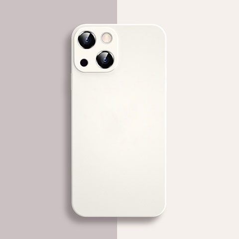 Custodia Silicone Ultra Sottile Morbida 360 Gradi Cover S04 per Apple iPhone 14 Bianco