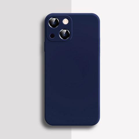 Custodia Silicone Ultra Sottile Morbida 360 Gradi Cover S04 per Apple iPhone 14 Plus Blu