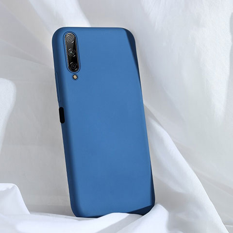 Custodia Silicone Ultra Sottile Morbida 360 Gradi Cover S04 per Huawei Honor 9X Pro Blu