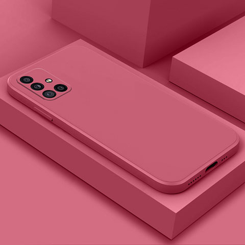 Custodia Silicone Ultra Sottile Morbida 360 Gradi Cover S04 per Samsung Galaxy A51 4G Rosa Caldo