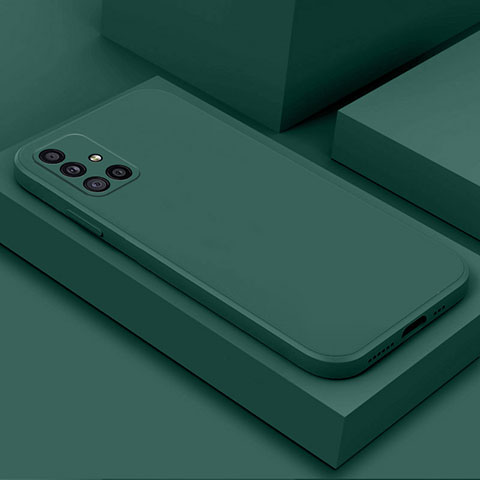 Custodia Silicone Ultra Sottile Morbida 360 Gradi Cover S04 per Samsung Galaxy A51 4G Verde Notte