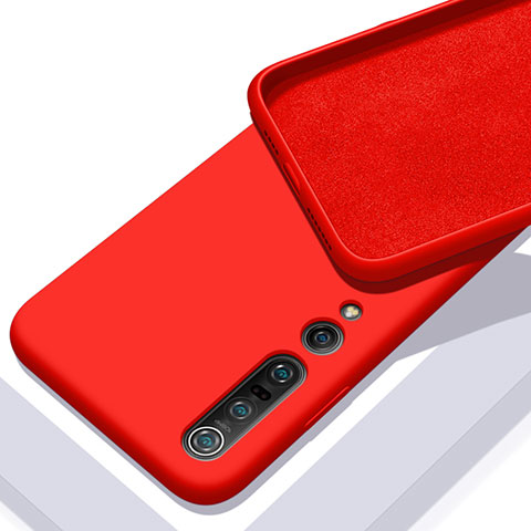 Custodia Silicone Ultra Sottile Morbida 360 Gradi Cover S04 per Xiaomi Mi 10 Pro Rosso